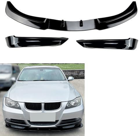 Txopaf 3 PCS Auto Frontspoiler, Für BMW 3 Series E90 E91 320i 325i 2005-2008 FrontStoßstangen Lippe Splitter Spoilerlippe Karosserie Collision Strip Dekoration