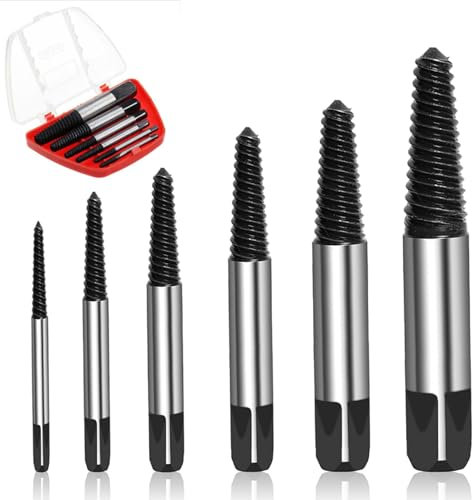 YPYMOD Lot de 6 extracteurs à vis, pour vis endommagées, tuyaux, tuyaux d'eau