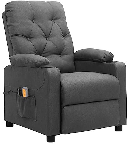 IKAYAA Elektrischer Massagesessel Fernsehsessel Elektrisch Verstellbar Massage Sessel Wohnzimmer Relaxsessel mit Liegefunktion Liegesessel Relaxliege Massagefunktion Bequem Massagestuhl
