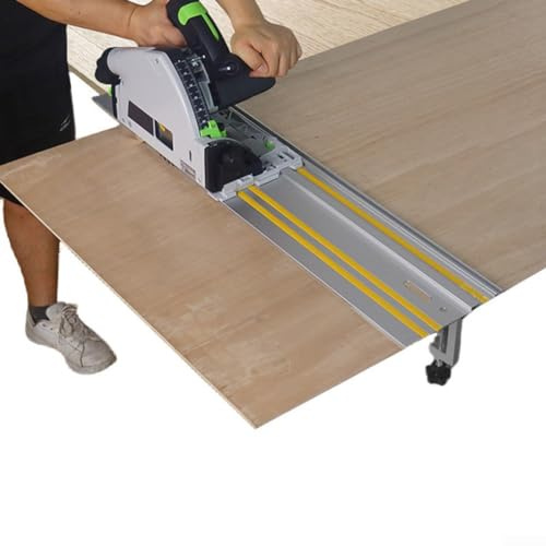 Rail de guidage extrudé en aluminium pour scies circulaires, alignement et connexion faciles (1 paire de pinces)