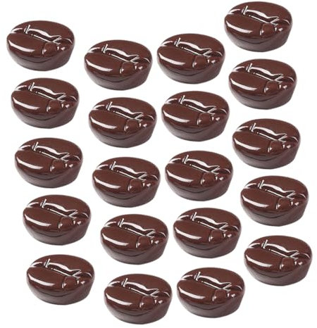 TOYANDONA 20pcs Artificial Beans Simulated Coffee Beans for Diy Craft Accessories Phone Case Decor Jewelry Ornament Craft Decoration Imitation Coffee for Cafe Shop Display