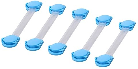 Babysicherheitsschlösser für Schranktüren, 10 Stück Blau Pvc | Mehrzweck Schutzverriegelung für Schubladen, Geeignet für Schrank und Mülleimer, Zuhause