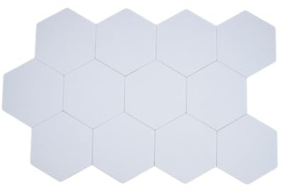 Panneau Acoustique,12 Panneaux D'absorption Acoustique Hexagonaux Auto Adhésifs Haute Densité Absorbeur 30 * 35cm,Pour Studio D'enregistrement,Maison et Bureau (Blanc)