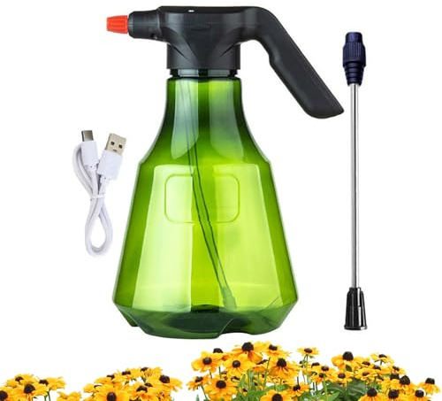 Irrigatore Elettrico ad Acqua - 3,5L per Cura Giardino e Prato | Spruzzatore Portatile Ricaricabile USB con Testine Intercambiabili per Giardinaggio Verniciatura Lavaggio Auto e Cura Animali