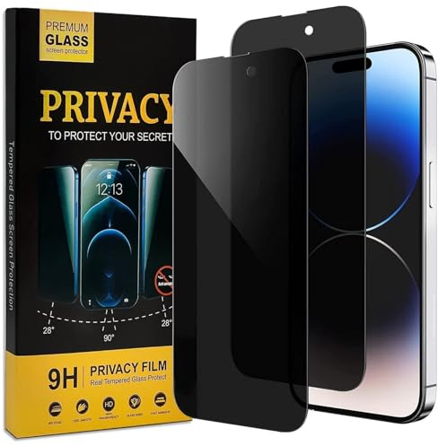 KNEKT Privacy Screen Protector Tempered Glass Screen Protector, Anti-Spy Tempered Glass Film for All Models of Iphone (Iphone 16, 15 pro, 15)