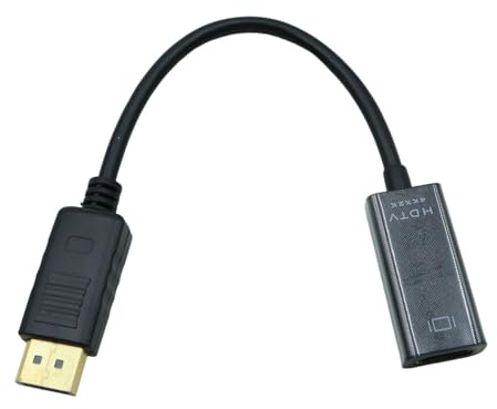Ludom Adaptador DP a HDMI, 4K de alta definición DP 1,2 macho a HDMI 1,4 hembra, adaptador unidireccional (20 cm)