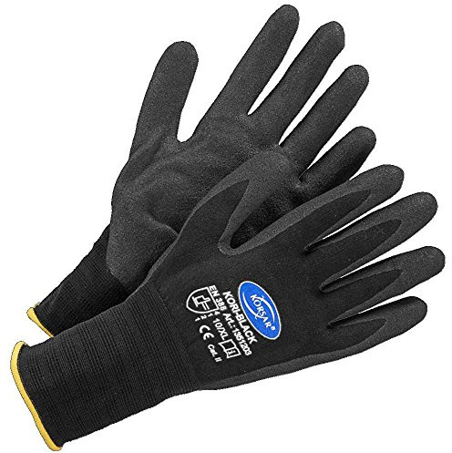 12 Paar Arbeitshandschuhe KORSAR Black Montagehandschuhe Nylon