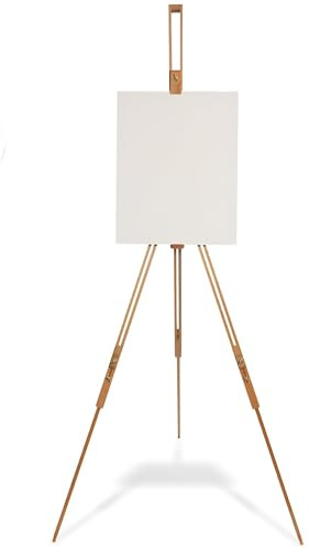 ARTISTIK Field Tripod Artist Easel with Adjustable Legs for Professionals & Students – Collapsible, Lightweight Wooden Art Easel Stand for Painting, Sketching & Exhibits