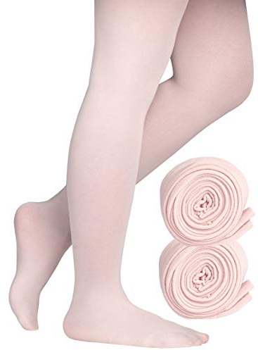 Dancina Girls Ballet Dance Tights Footed, Toddler to Tweens Ages 1-12 | Soft, Durable & Snag-Resistant 60 Denier Knit | Perfect for Ballet Class, Recital & Performance | Machine Washable