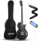 Donner LP Chitarra Elettrica Kit da 39 pollici Chitarre Elettriche con borsa, cinturino, cavo (Nero, DLP-124B)