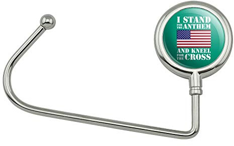 GRAPHICS & MORE I Stand for The Flag Kneel Cross USA Purse Bag Hanger Holder Hook