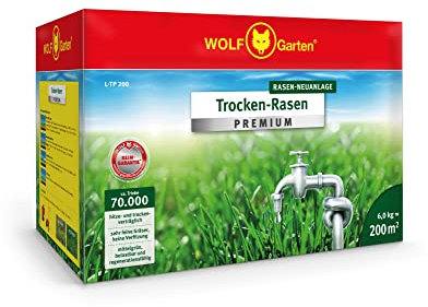 WOLF Garten L-TP 200 D/A TROCKEN-Rasen Premium FÜR 200 QM, Rot