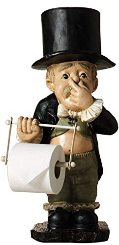 Syfinee Toiletten-Butler mit Papierhalter aus Kunstharz, Dekoration für Badezimmer, super niedlich