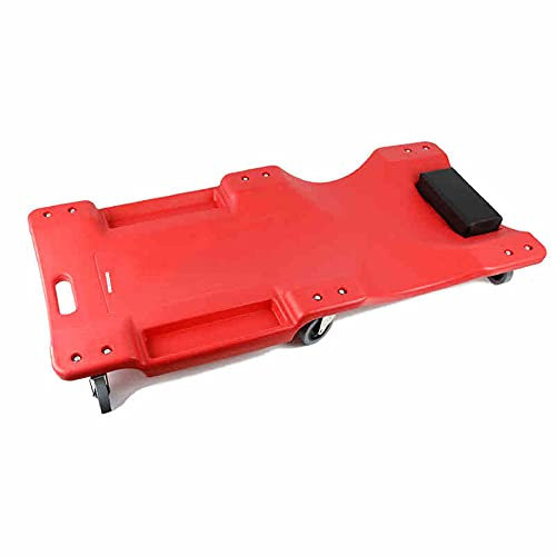 JIAYING Kunststoff-walzauto-Reparatur-Mechaniker-Wagen-Kunststoff-kriechpflanze, Automatische Reparaturmatte-rollkissen Rolling Creeper-Matte, Für Autoreparatur Und Wartung, Rot