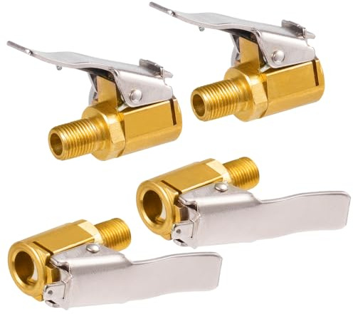 Toolwiz 4 Piezas 8mm Tapón de Palanca de Válvula de Coche Inflador de Neumáticos de Aire Comprimido Mandril de Aire Adaptador de Válvula de Bicicleta Tapón de Momento Tapón de Inflado