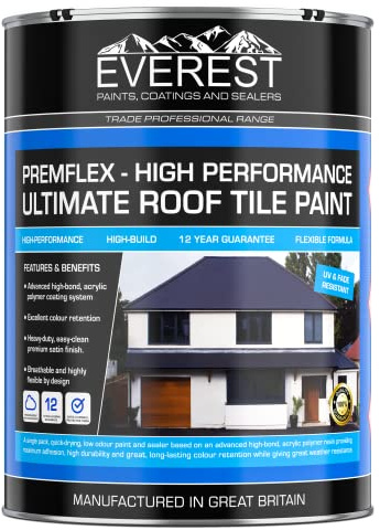 Everest Trade - Premflex Ultimate Roof Tile Paint & Sealer (Charcoal, 20 Litre)