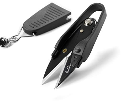 Beaditive Premium Fadenschere - Faden-, Garn-, Stickereischneider zum Nähen, Quilten, Stricken, Schmuckherstellung - Klingen aus Hartstahl mit Schutzkappe und Umhängeband