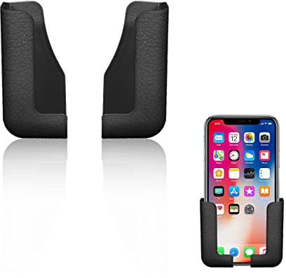 YEJAHY Support de téléphone multifonction, auto-adhésif pour tableau de bord de voiture, largeur réglable, support de téléphone de navigation, convient pour siège arrière de voiture (noir)