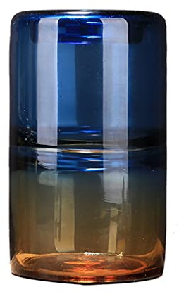 DYPASA Vase Modern Stained Glass Vase Home Furnishings Living Room TV Cabinet Hydroponic Flower Arrangement Equipment Suitable for Hotel Restaurant Desktop Flower Vase (Size : Grey)