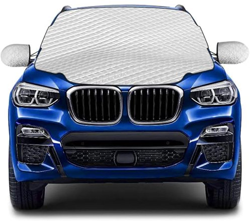 Car Windscreen Cover,Windshield Cover Sunshades,Sun Shade UV Protective Front Window Cover with Side Wing Mirror Cover,Frost Guard Pefect Fit for Cars, SUVs and Truck,157cm×126cm