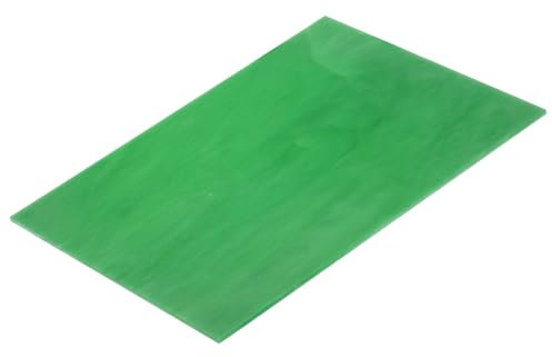 sourcing map Buntglasplatte Mosaikfliese 7,9 Zoll x 5,9 Zoll Grüne Buntglasplatten für Bastelprojekte DIY Kunst