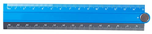 Folding Ruler Rulers Folding Aluminum Alloy Ruler Metal Stationery Rule Measuirng Tool 30cm Blue & Black Purple & Black Stationery Ruler