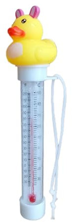 Badewannen-Temperatur-Thermograph, schwimmender Pool-Thermograph - Dusche Thermograph Baden schwimmende Cartoon-Ente - An einer Schnur befestigter Thermograph für den Außenbereich und den Innenbereich