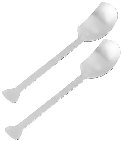 FUNOMOCYA 2piezas Cucharas Para Cucharones Revolvedoras Pequeñas Acero Inoxidable Fácil Limpieza