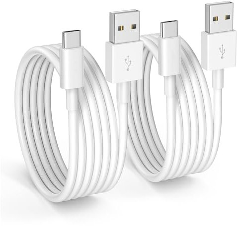 Para iPhone 15 cable USB A a USB C, paquete de 2 [1M + 2M] cable de carga rápida Carplay para iPhone 17/16 / 15 Pro Max/Plus, iPad Pro, Macbook, Samsung Galaxy