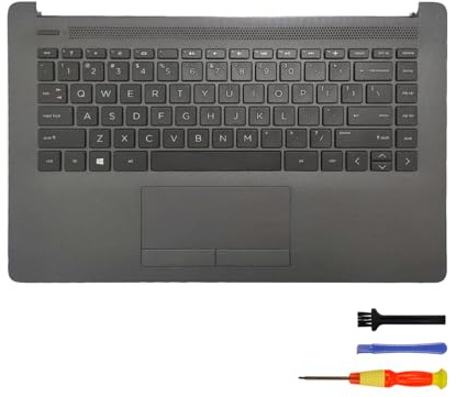 Table-King Clavier de rechange rétroéclairé avec distribution en espagnol avec repose-poignet pour HP Probook 240 G7 245 G7, étui supérieur, clavier et pavé tactile avec couvercle C