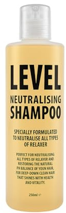 Level Neutralising Shampoo for Relaxer Treatment 250ml – Professional Hair Care Formula, Restores Shine & Strength for Relaxed Hair