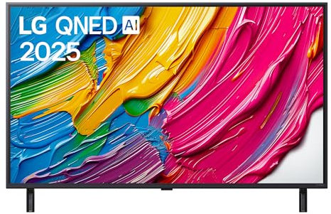 LG QNED AI QNED80 TV 43 pollici, Smart TV 4K, Processore α7 Gen8, Dynamic QNED Color, Design Super Slim, webOS con AI e telecomando puntatore AI, Gaming con VRR 4K@60Hz, 43QNED80A6A 2025