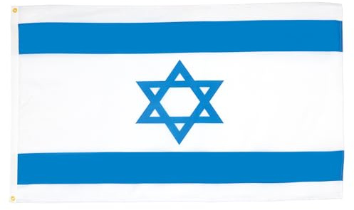 AZ FLAG Pack de 2 Banderas Israel 90x60 cm Israelí Poliéster 100D 2 Ojales