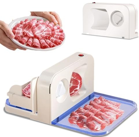 Electric Meat Slicer 150W Multifunctional Deli Slicer with 165mm Alloy Steel Blade, Adjustable Thickness 1-15mm, Removable Food Slicer for Meat, Cheese, Bread