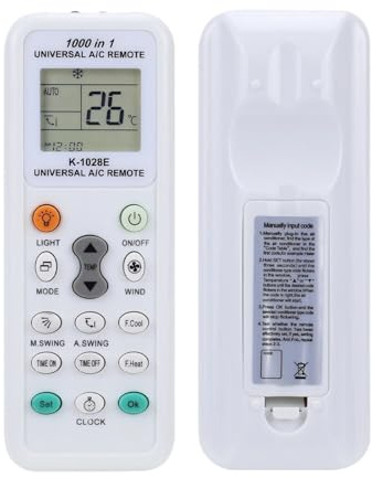 Telecomando universale, compatibile con condizionatori d'aria, 1000 in 1, compatibile con condizionatori d'aria Haier, Hitachi, LG, Sharp, Gree, Midea, Bosch, Toshiba