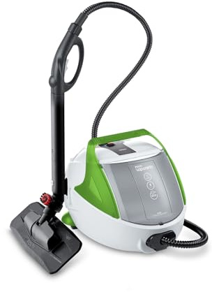 Polti Vaporetto Pro 8X Eco Plus, Steam Cleaner with Boiler, 5 Bar Pressure, Max Power 1900 W, 10 Accessories Included, Eco Function, White and Green