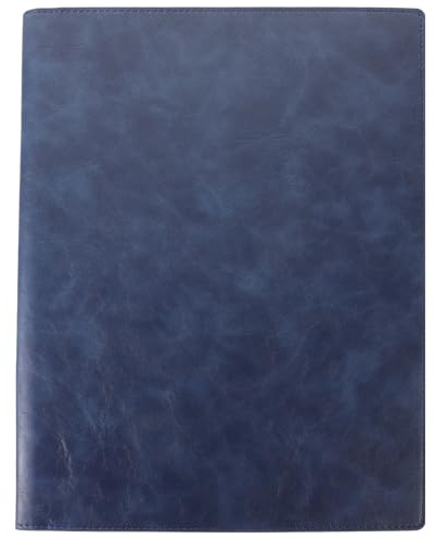 GRIRIW Carpeta de Negocios A4 de Piel Sintética Azul Oscuro Tablero Magnético, Organizador de Documentos Multifuncional para Oficina y Viajes Profesionales, 1 Pieza