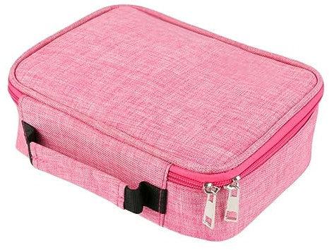 AMGOMH 72 Slots Federmappe Super gro?e Kapazit?t Bleistift-Beutel Studenten Station?re Fall Farbige Bleistifte Halter Case Federtasche Federm?ppchen mit Innentasche f¨¹r kleine Gadgets (Rosa)