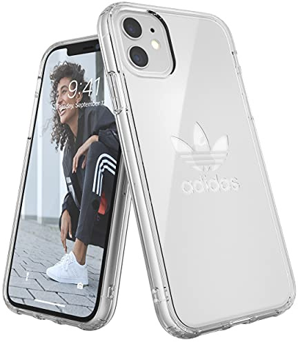 adidas 36405 Originals Kompatibel mit iPhone 11 Hülle, Großes Logo Druck Transparente schützende Handyhülle - Transparent