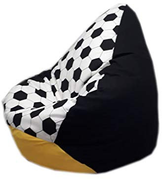 Altmark-Design Sitzsack XL für Fans Gelb/Schwarz Nr. 2 incl. Inlett