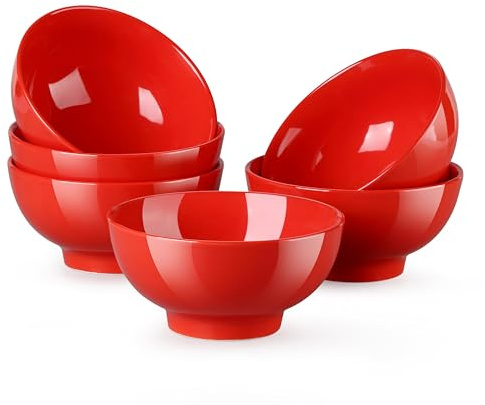 LOVECASA, Sweet Series, Ramen Piglet Breakfast Bowls, 6 Pieces, 550 ml, 15 cm, Pure Colour Plate