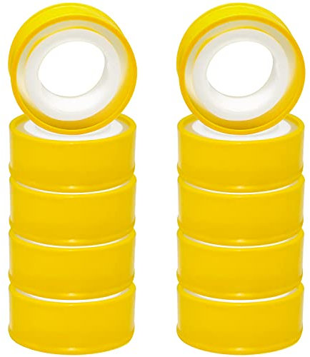 QIQN Nastro Teflon Idraulico in PTFE ad alta densità per Riparare Idraulico, Gas, Filettatura Perdite Acqua, Rubinetti 15mm x 15m x 0.1mm, 10 Rotoli