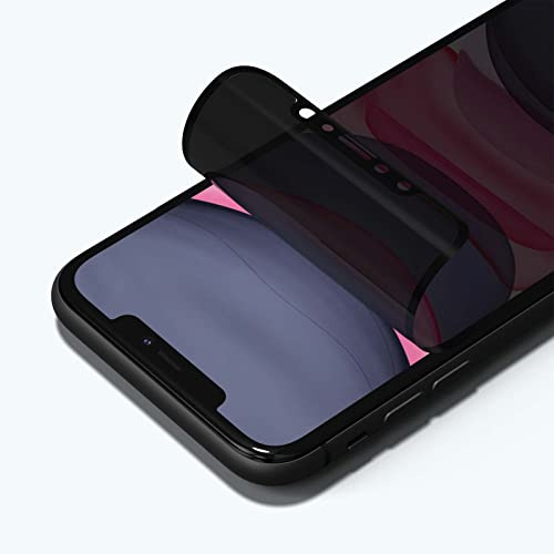 RhinoShield Impact Displayschutzfolie für iPhone 11 / XR | Privacy, Blickschutz, stoß- und kratzfest, Montagewerkzeug inklusive
