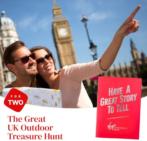 Outdoor Treasure Hunt Experience Day for Two, Couples Adventure Gift | Experience days for couples, 2.5 hour adventure, solve 40 clues, discover landmarks and win prizes, 40 locations
