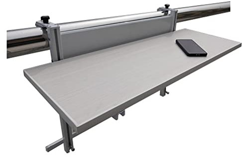 Balkonhängetisch Klappbarer Balkongeländertisch, Höhenverstellbare Gartenmöbel Balkon Hängetisch Klappbarer Gartentisch (Color : White, Size : 100X35cm)