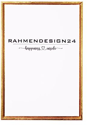 Rahmendesign24 Oslo - Marco de Juntas para Cuadros, Lienzos y Marcos de Fotos (25 x 70 cm), Color Dorado