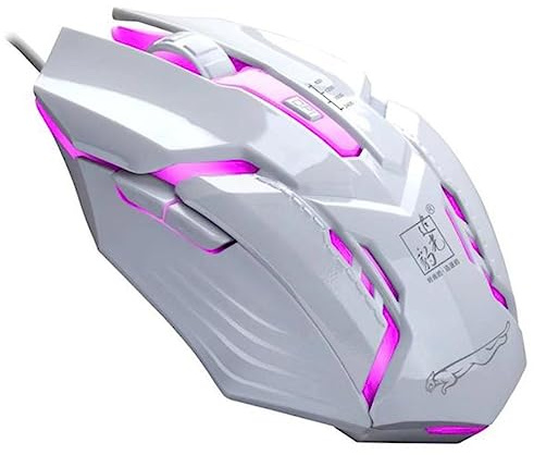 Teclado Mecánico USB Ergonómico para Juegos Retroiluminación LED | Color Blanco, Diseño Metálico Altura Ajustable, Soporte Estable y Orificios de Drenaje Grandes