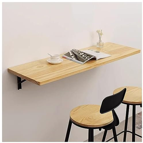 Wandklapptisch Schreibtisch Tischplatte Klapptisch Esstisch für Die Wand Bartisch Wandtisch Tisch Klappbar Zur Wandmontage Im Büro Küche Schlafzimmer aus Massivholz (Size : 80x40cm/32x16in)