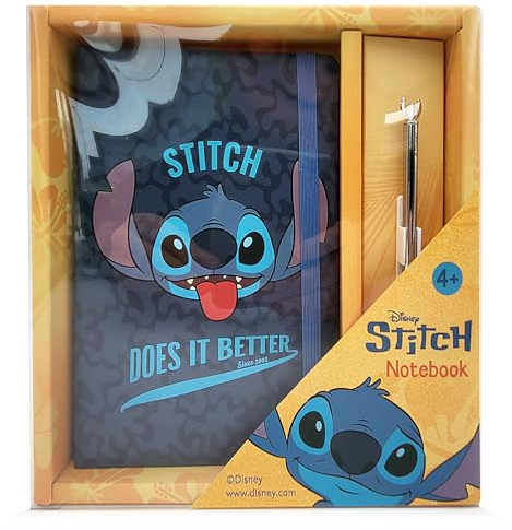 Stitch Tagebuch Kinder – Notizbuch mit Stift – Geschenk für Schule und Freizeit