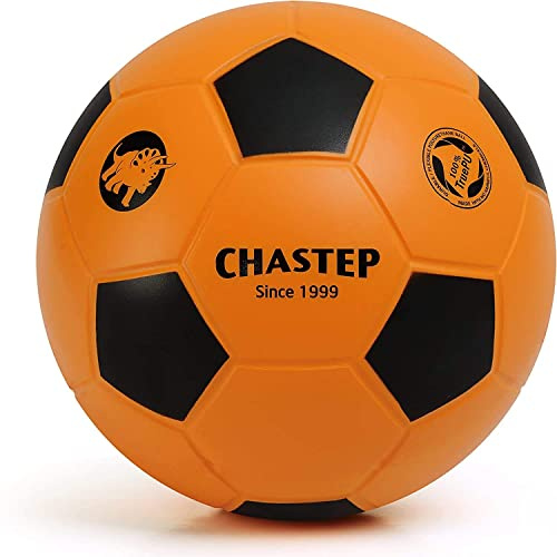 Chastep 8 Foam Football Indoor/Outdoor Perfect for Kids or Beginner Play and Exercise Soft Kick & Safe (Orange/Black)